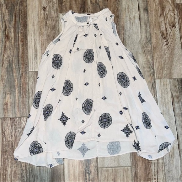 FREE PEOPLE Tree Ivory Medallion Print Tunic Mini Dress - Picture 2 of 4